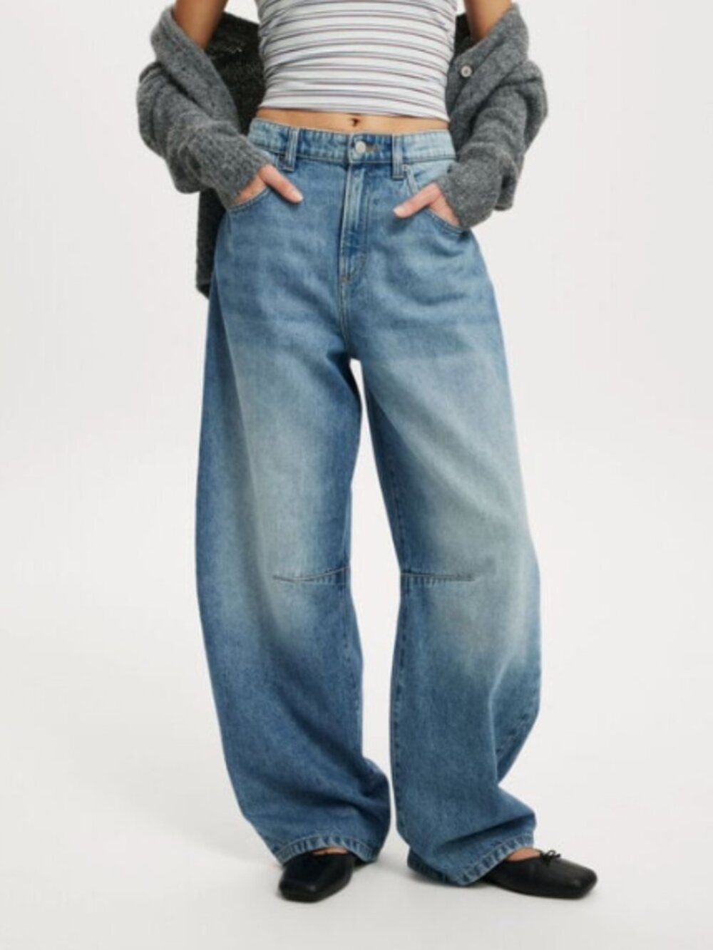 Cotton On Barrel Jean in Eve Blue